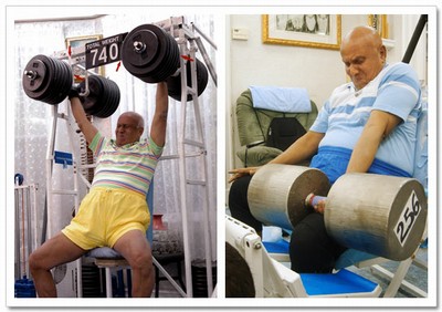 Sri Chinmoy Lifting 740lb and Wristcurling 256lb